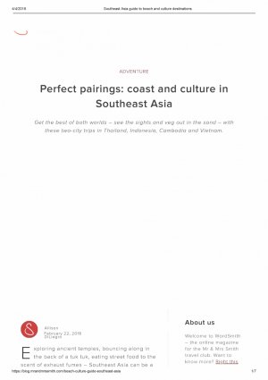 Southeast Asia Guide To Beach And Culture Destinations Mr And Mrs Smith 頁面 1