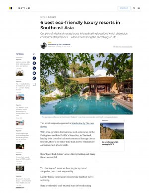 Screencapture Scmp Magazines Style Travel Food Article 2142441 6 Best Eco Friendly Luxury Resorts Southeast Asia 2020 07 02 16 24 38 頁面 01